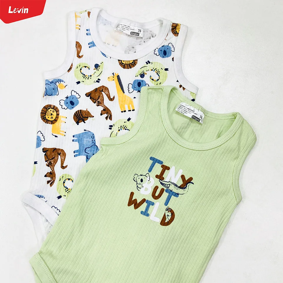 Toddler Baby Ribbed Sleeveless Cotton Romper