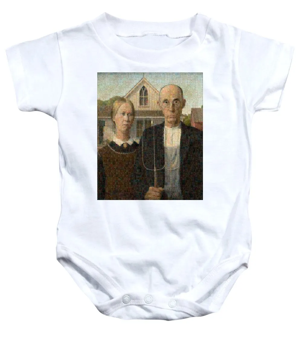 Tribute to American Gothic - Baby Onesie