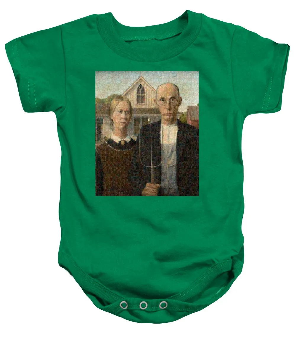 Tribute to American Gothic - Baby Onesie