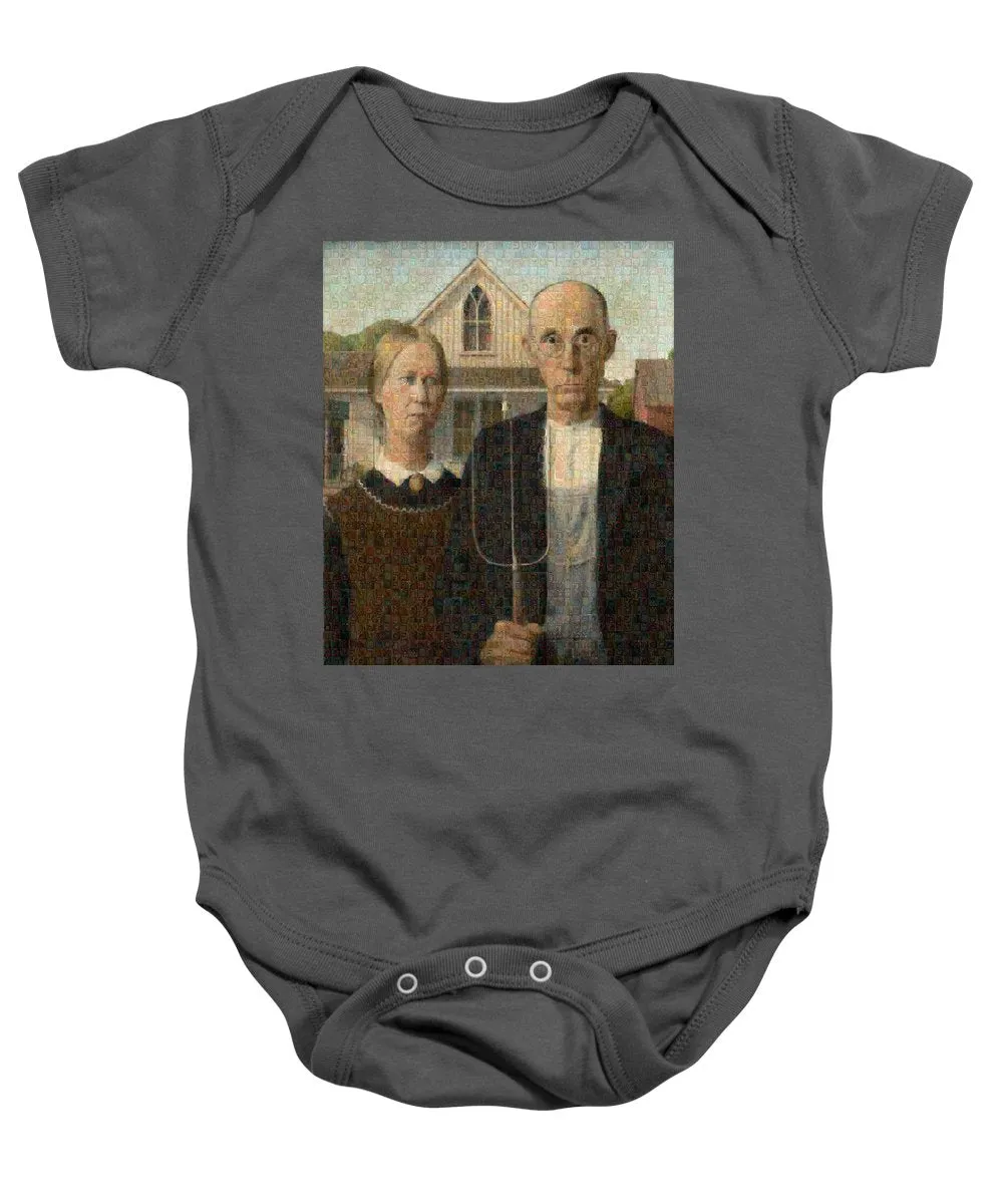 Tribute to American Gothic - Baby Onesie