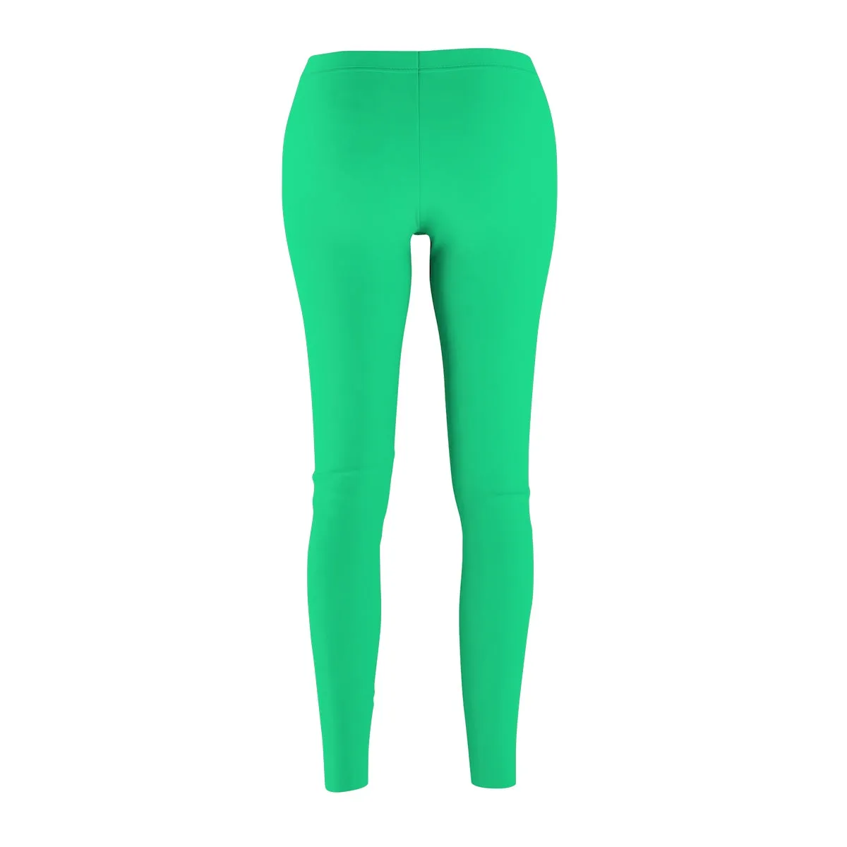 Turquoise Blue Leggings, Green Solid Color Women's Fashion Casual Leggings-Made in USA