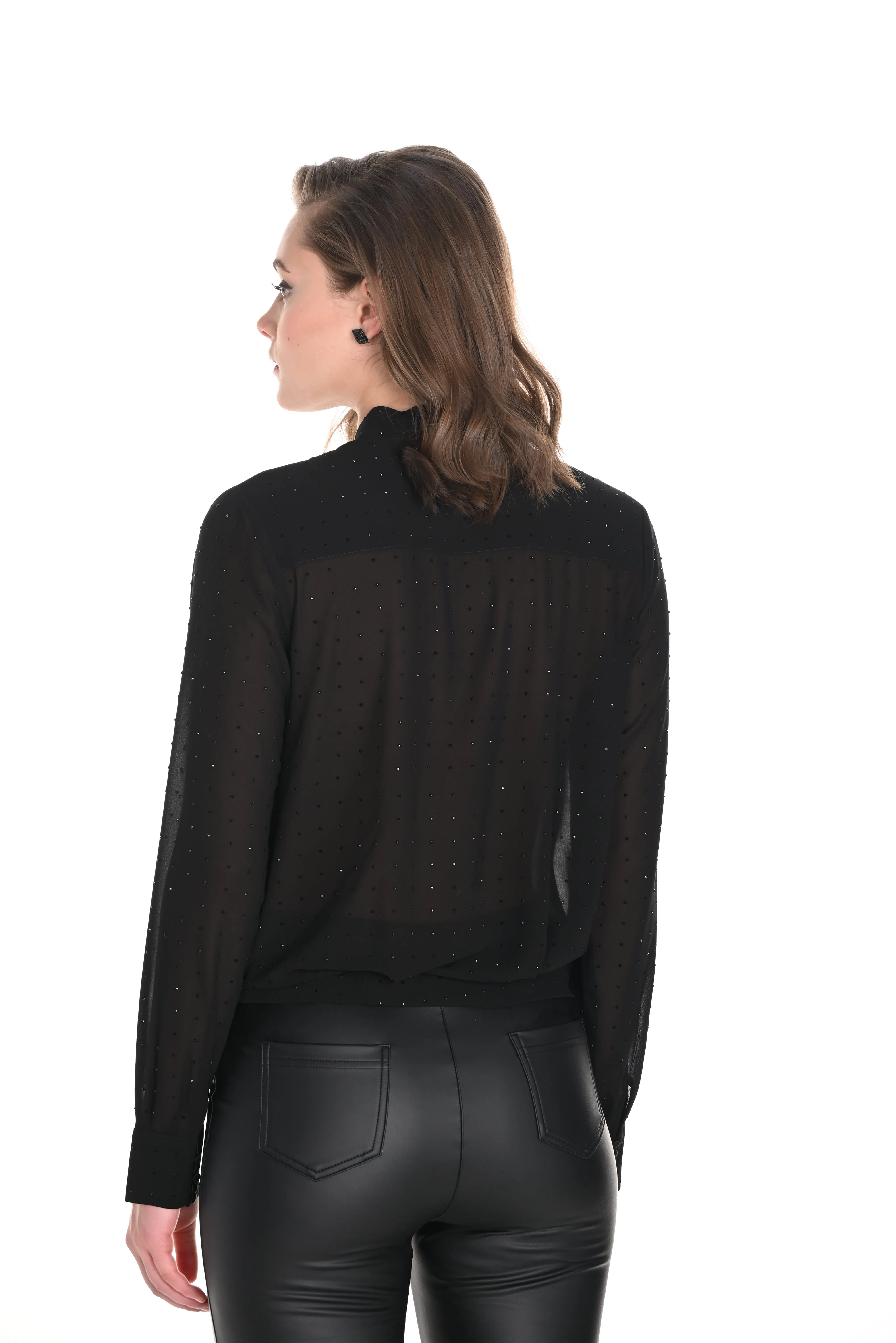 V-Neck Wrap Blouson