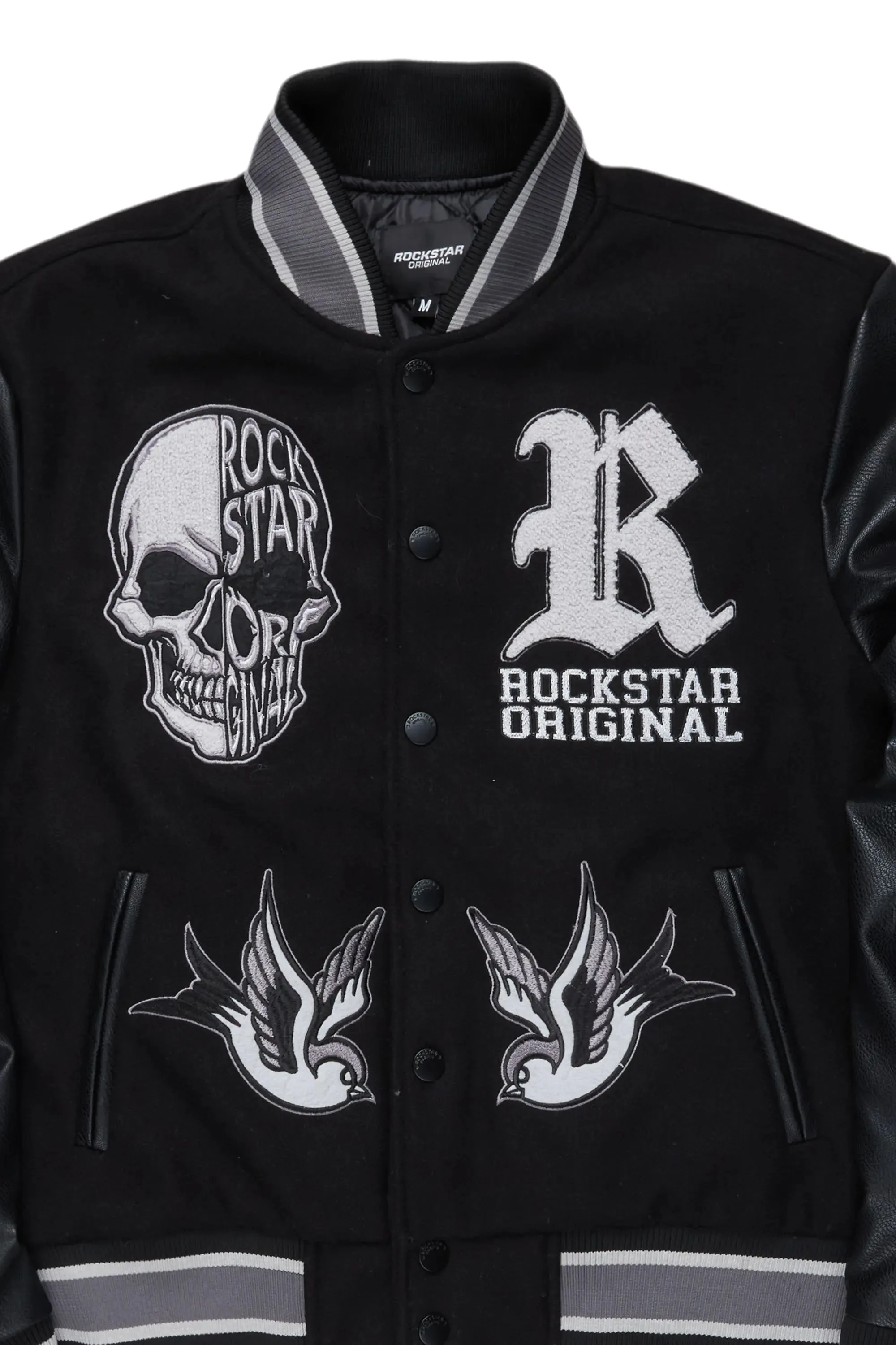 Vidar Black Varsity Jacket