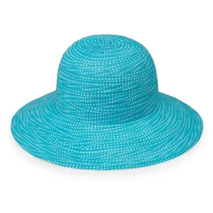Wallaroo Hats Petite Scrunchie TURQUOISE/WHITE DOT