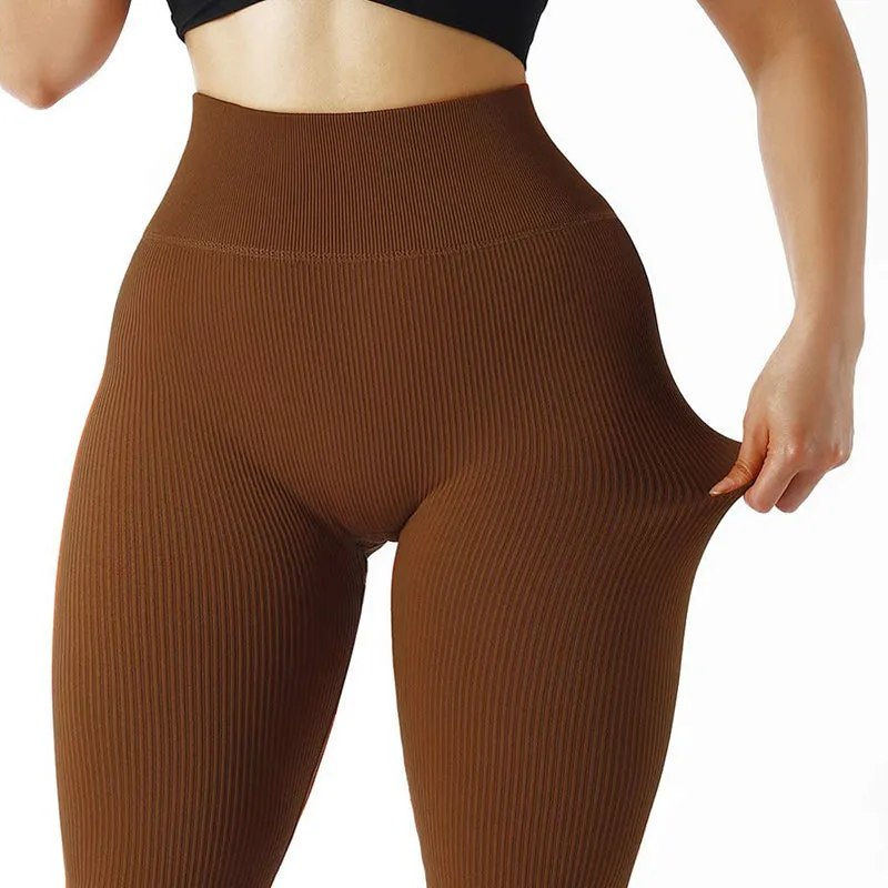 Wjczt Sexy Women Fitness Leggings Ribbed Sports Women Leggins Push Up Legging Sport Femme High Waist 2021