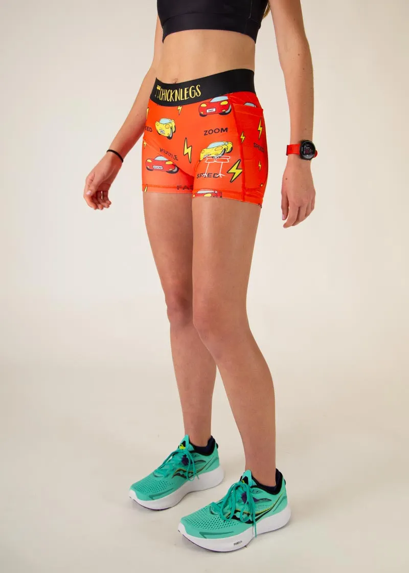 Women's Cars 3" Compression Shorts