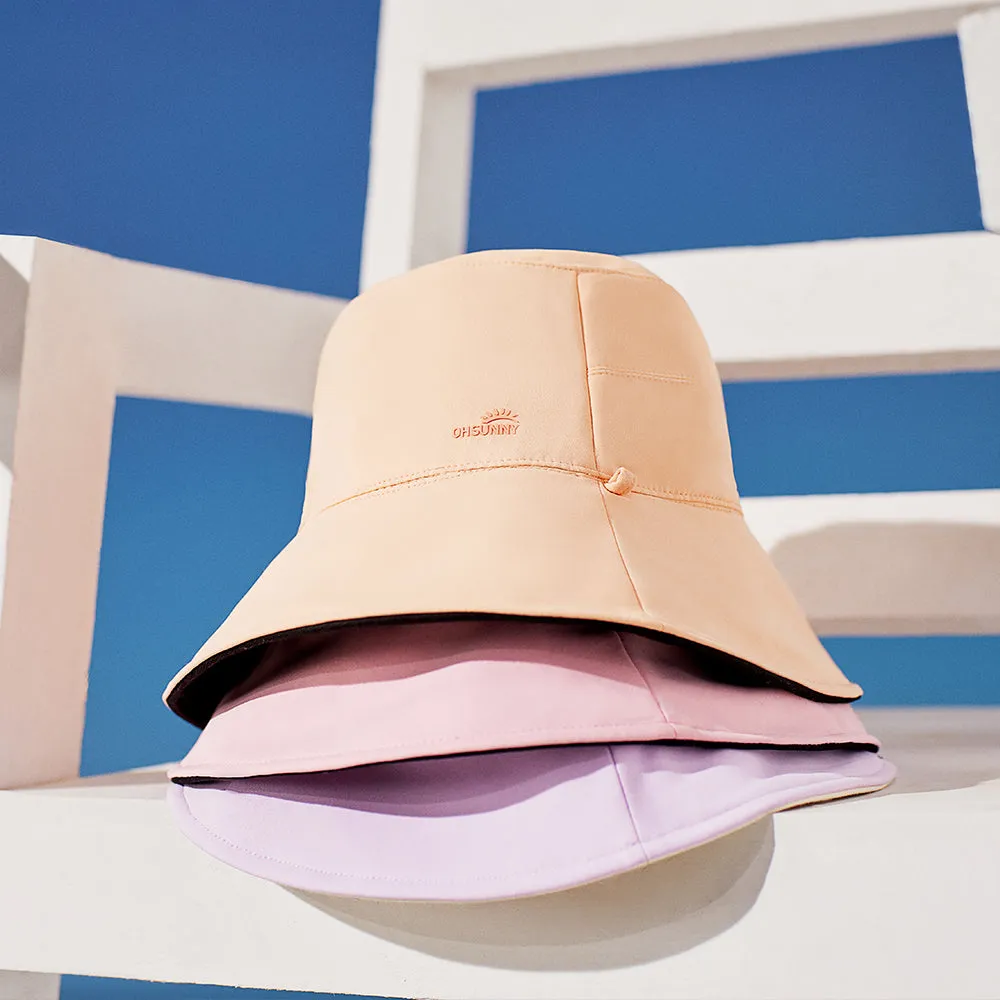 Women's Large Brim UV Protection  Reversible Double-Side-Wear Bucket Hat UPF 50 